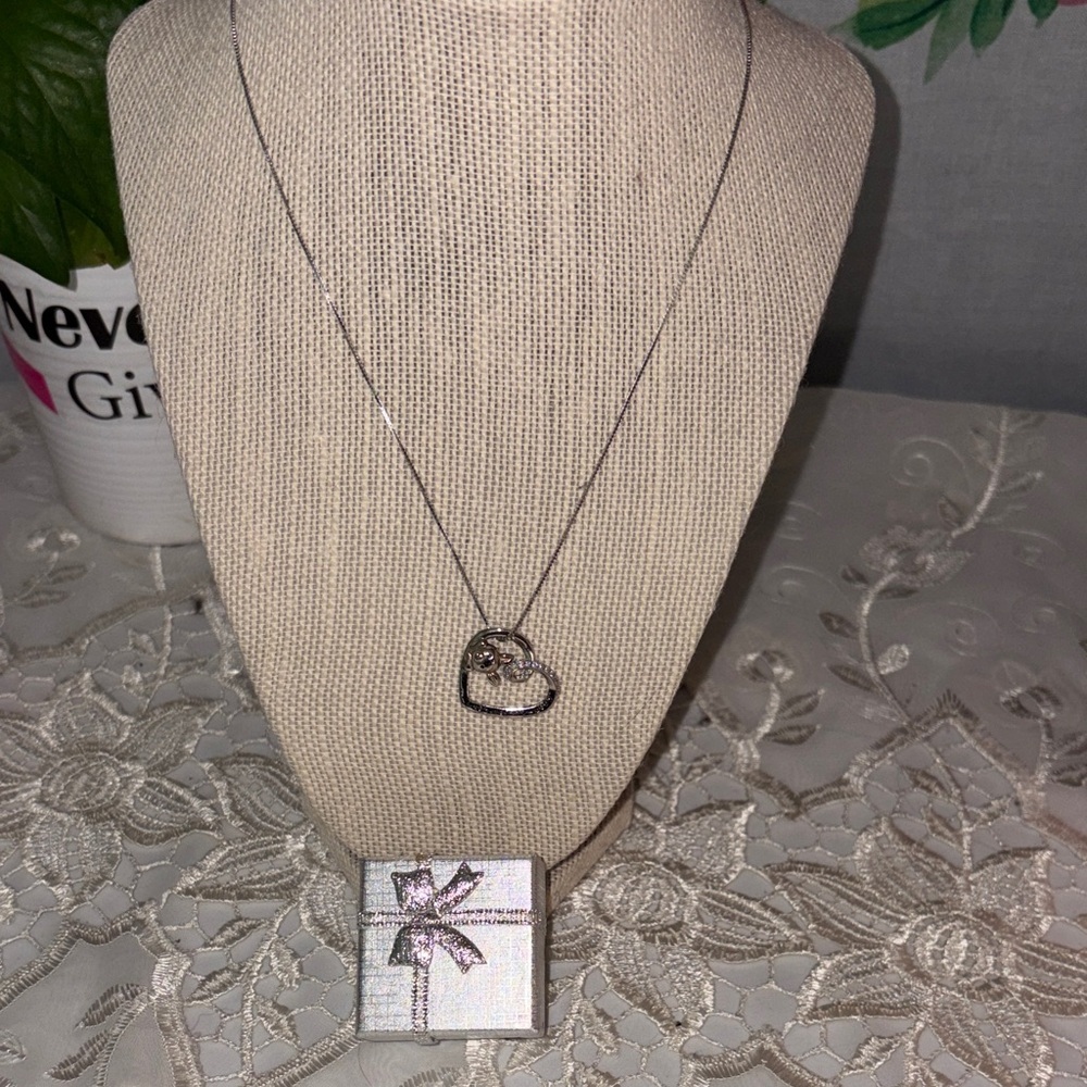 Elegant Silver Heart Necklace